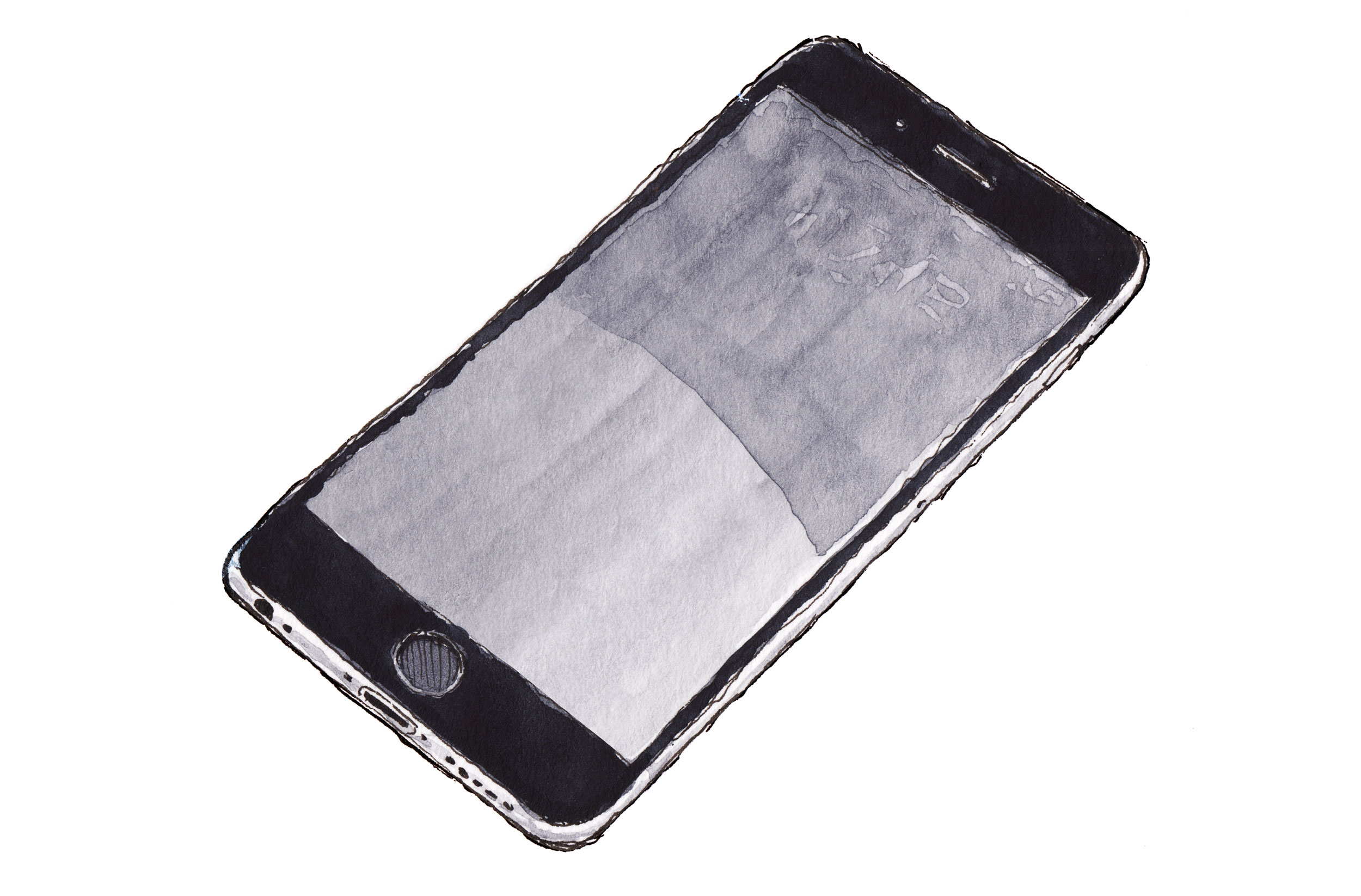 Sketch of an iPhone 6.
